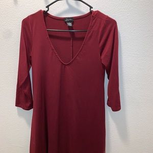 Justify Burgundy Knee High Dress